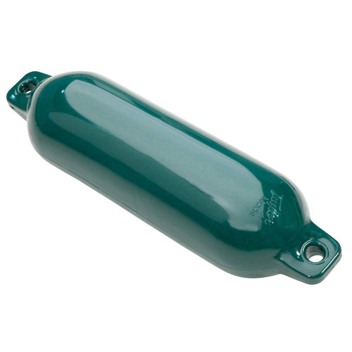 Hull-Gard Taylor Made Inflatable Boat Fender, Emerald Green (8.5" x 29"), Unique Oval Shape, Molded Football Needle Inflation Valve, Seamless Construction, Double Eyelets - 541028