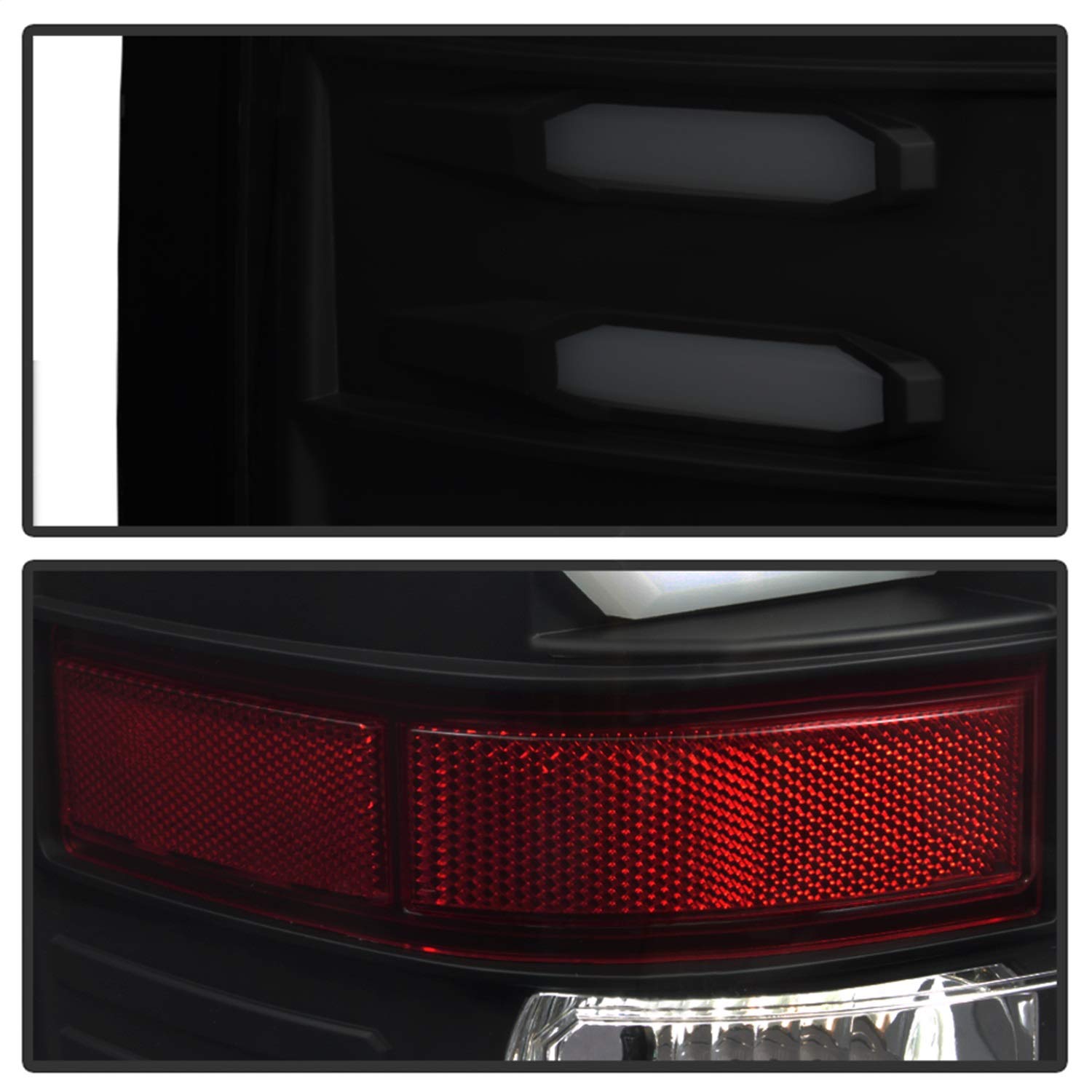 GMC Sierra 1500 2016-2018/ Sierra 2500/3500 HD 2016-2019 Spyder 5083784 Light Bar LED Tail Lights - Reverse-921(Not Included) - Black Smoke (Will only fit factory LED models)