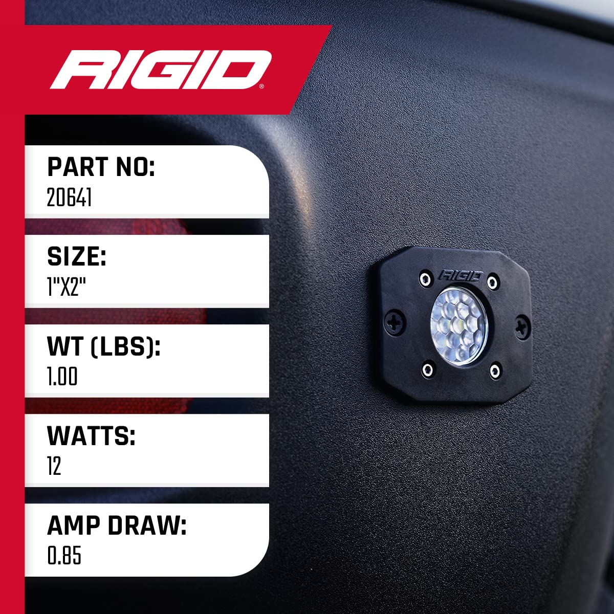 Backup Kit RIGID INDUSTRIES Ignite Black Flood Flush Mount: Mounting Accessories For Offroad Use