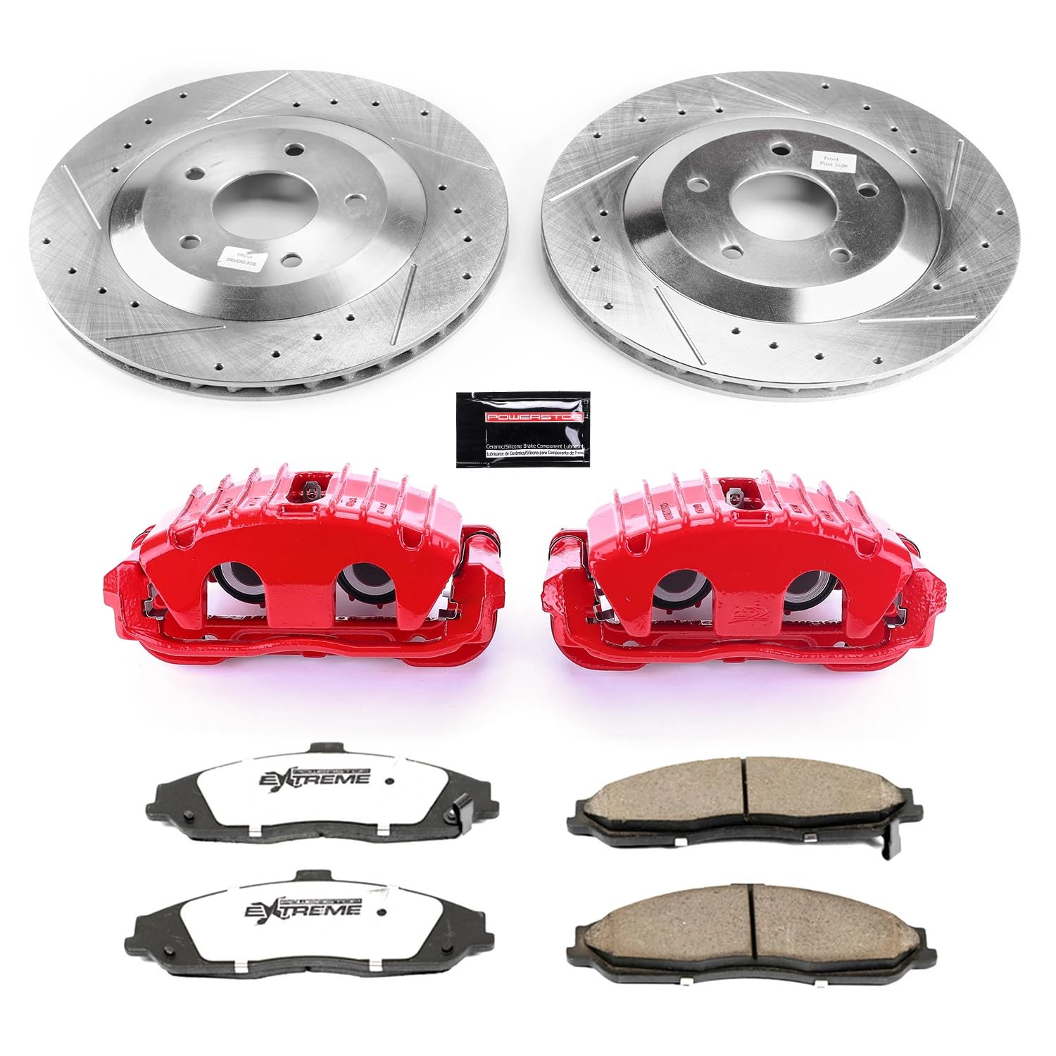 Power Stop Front KC1559B-26 Z26 Street Warrior Brake Kit Chevrolet For Chevrolet Corvette 1997-2004 [Model Specific]