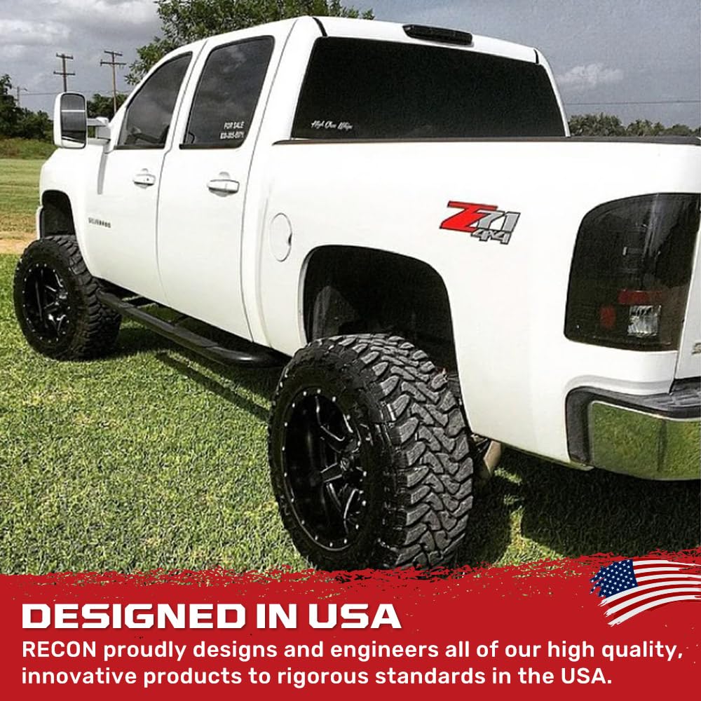 RECON - Fits 07-14 Chevy Silverado (Dually) & GMC Sierra (Dually) Ultra Bright LED Tail Lights (SMOKED LENS) Fits 07-13 Chevy Silverado (Single Wheels)