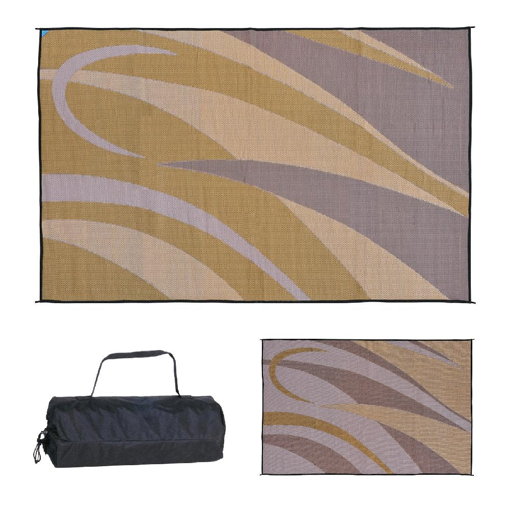 Camping Stylish GA7 Brown/Gold 8' x 12' Graphic Mat