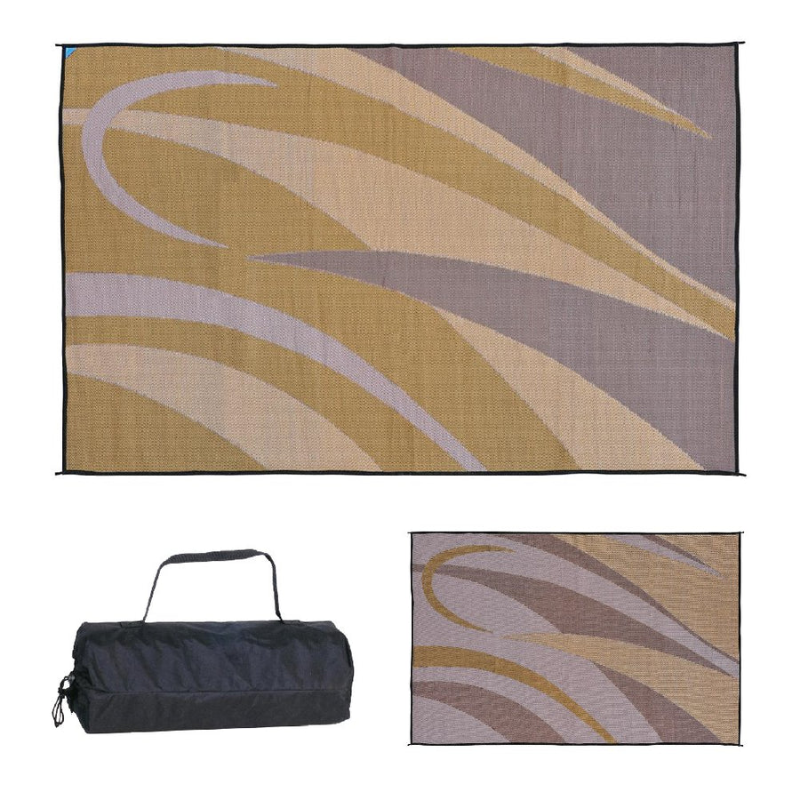 Camping Stylish GA7 Brown/Gold 8' x 12' Graphic Mat
