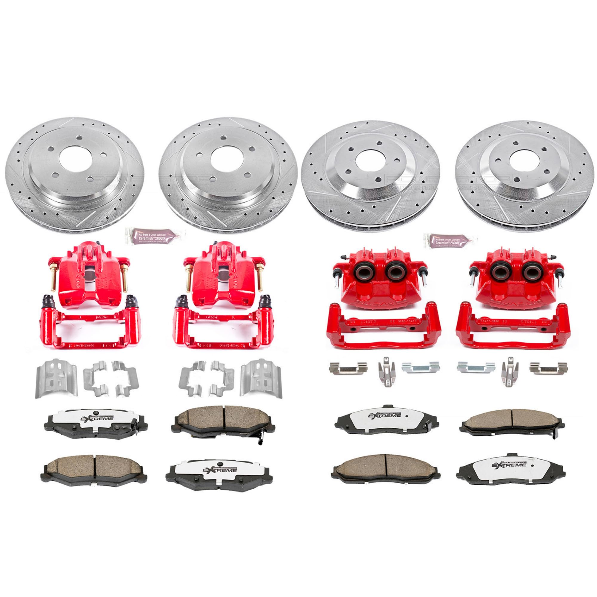 Power Stop Z26 KC1560-26 Street Warrior Brake Kit Chevrolet For Chevrolet Corvette 1997-2004 [Model Specific]