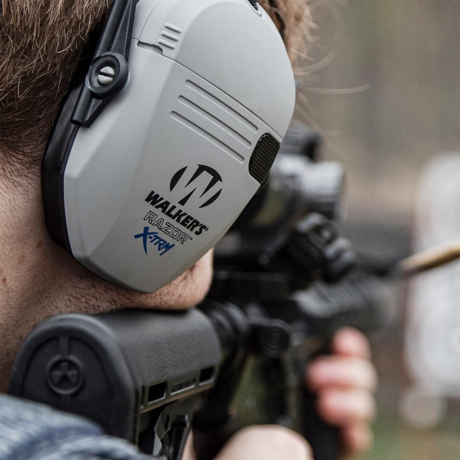 WALKER'S Digital Razor X-TRM Bluetooth Sound-Enhancing Hunting Shooting Ear Protection Electronic Earmuffs with Gel Earpads & Mesh Headband, 2 AAA Batteries Included