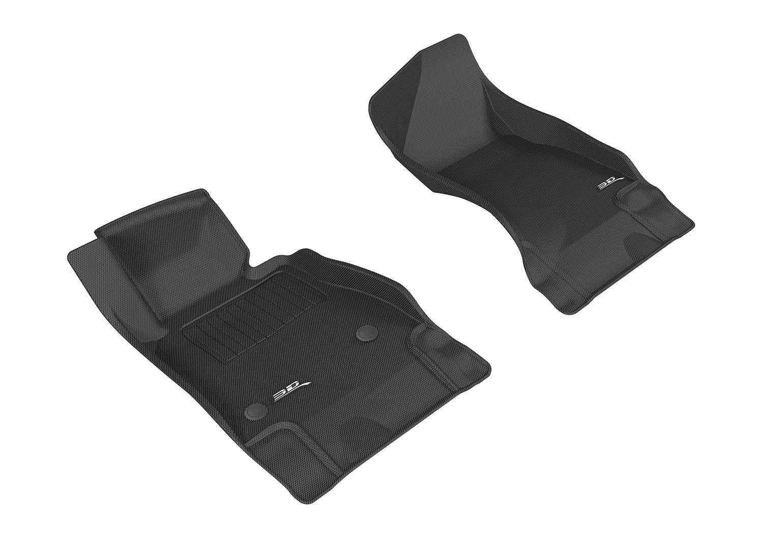 Custom Fit 3D MAXpider Kagu Floor Mat (Black) Compatible with Chevrolet Camaro 2016-2024 - Front Row