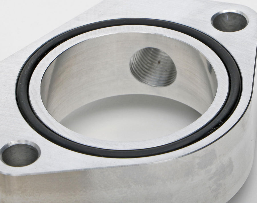 1" BILLET WATER NECK RISER - TRANS-DAPT PERFORMANCE with DUAL 3/8" NPT PORTS (6104)