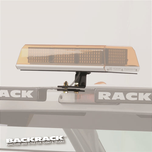 BACKRACK Light Bracket, RealTruck 16X7 Base | Rectangle, Center Mount, Black | 91002REC | Universal w Frame's