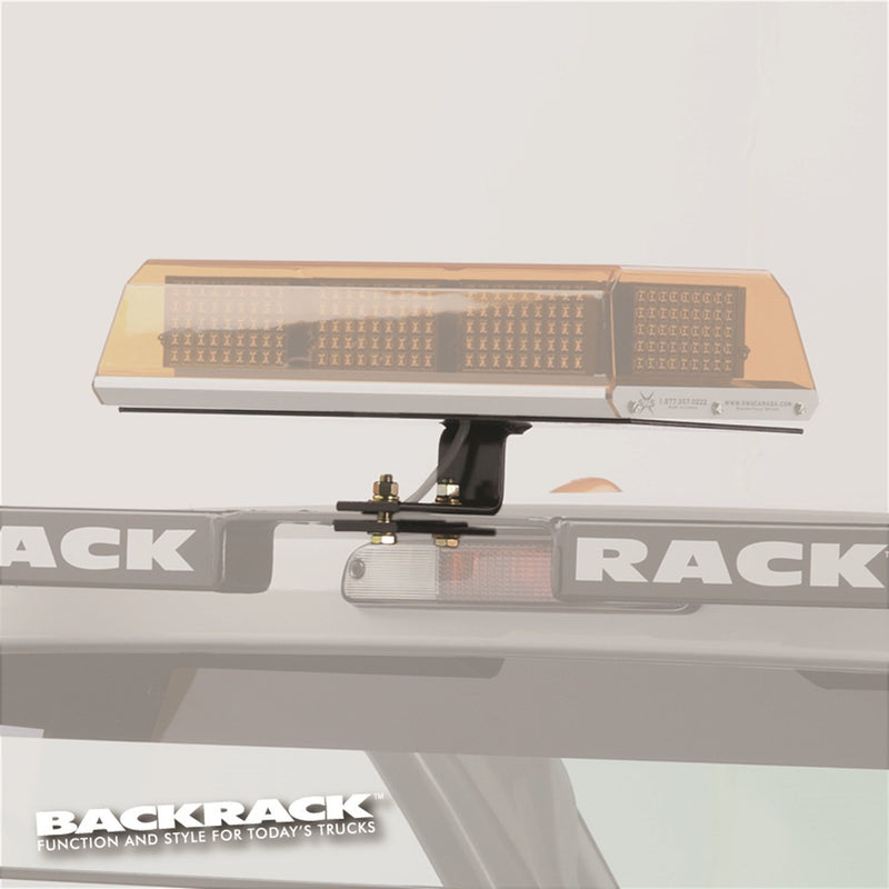 BACKRACK Light Bracket, RealTruck 16X7 Base | Rectangle, Center Mount, Black | 91002REC | Universal w Frame's