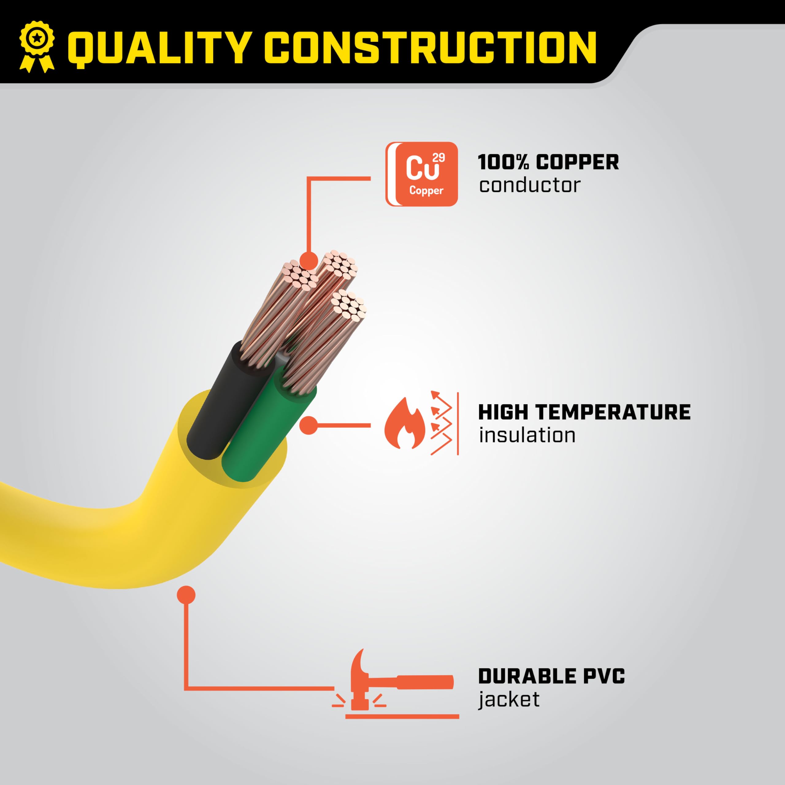 30-Foot Champion Power Equipment 30-Amp 125-Volt RV Generator Power Cord, (TT-30P to L5-30R)