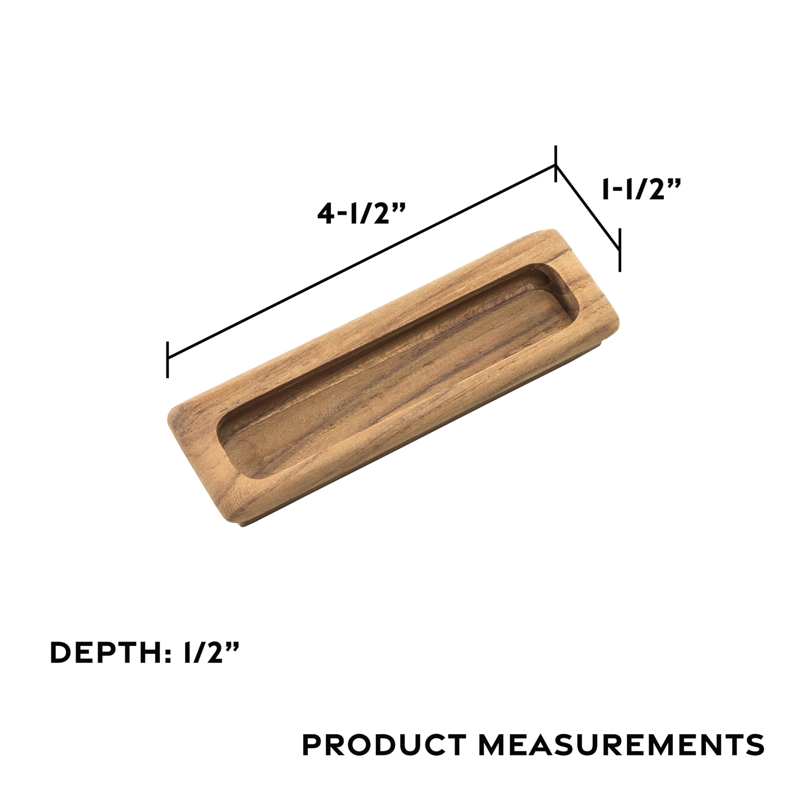 60142-A Whitecap Rectangular Drawer Pull 4-1/2" - 2-Pack, Large