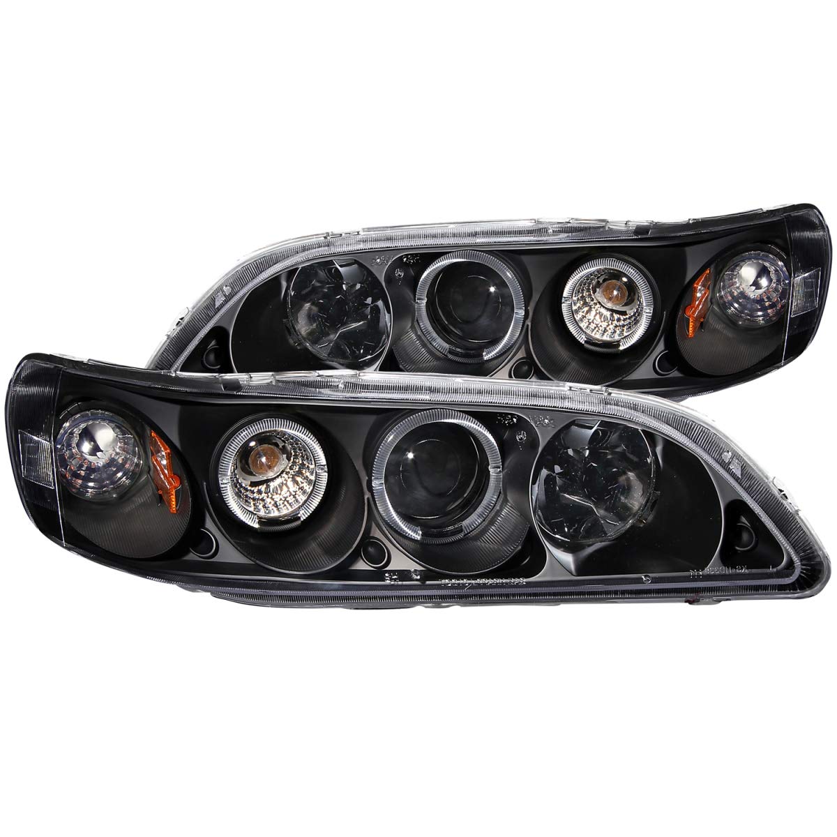 Honda Accord Anzo USA 121053 Projector with Halo Black Headlight Assembly - (Sold in Pairs)