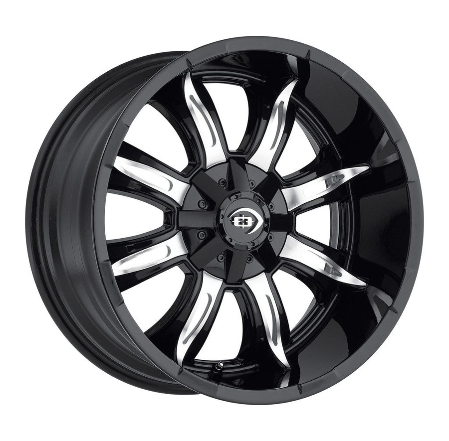 Manic VISION 423 Gloss Black Machined Face 18X9