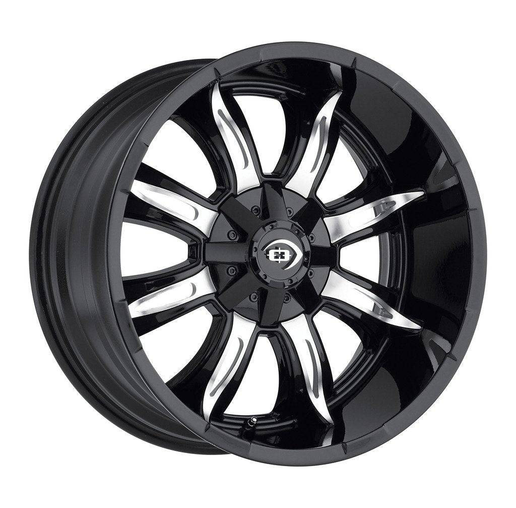 MANIC VISION 423 Gloss Black Machined Face 18X9