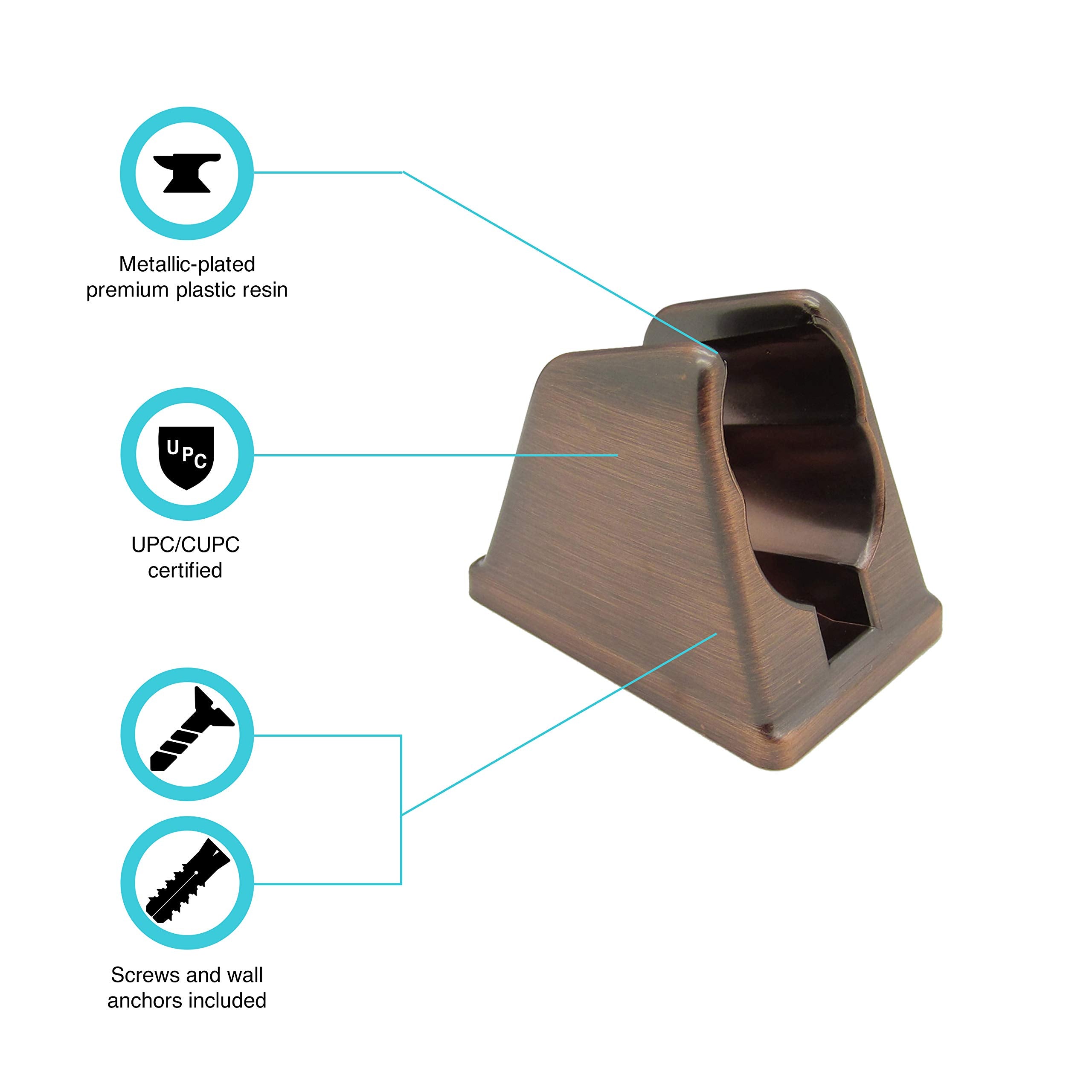 Dura Faucet RV Handheld Shower Wand Bracket Holder DF-SA156-ORB - Mounting Screws Included (Oil Rubbed Bronze)