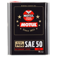 Classic Motul 104510 SAE 50 Mineral Engine Oil 2-liter
