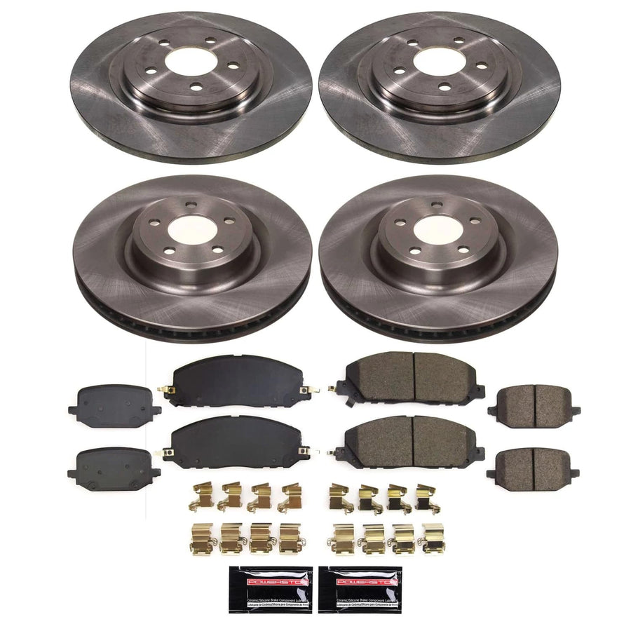 POWERSTOP Stock Replacement Front and Rear Brake Pads and Rotors Brake Kit Autospecialty For Ford Explorer 2020-2023 [Vehicle Specific]