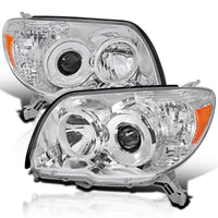 Chrome Projector Headlights SPEC-D TUNING Compatible with 2006-2009 Toyota 4Runner SR5 Limited, Left + Right Pair Headlamps Assembly