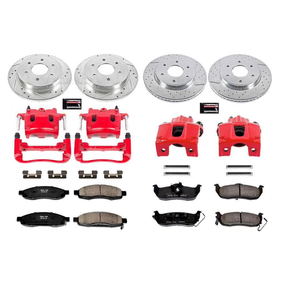 Power Stop Z23 Evolution Sport Brake Kit with Calipers For Nissan Armada 2005-2006, INFINITI QX56 2005-2007, Nissan TITAN 2005-2007 [Model Specific]