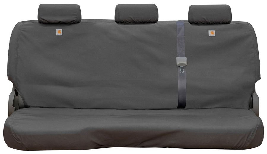 Covercraft Custom Seat Covers Carhartt SeatSaver | Fits 2011-2018 Ram 1500, 2019-2024 1500 Classic, 2011-2024 2500/3500 | 2nd Row Solid Bench Seat, Duck Weave Gravel