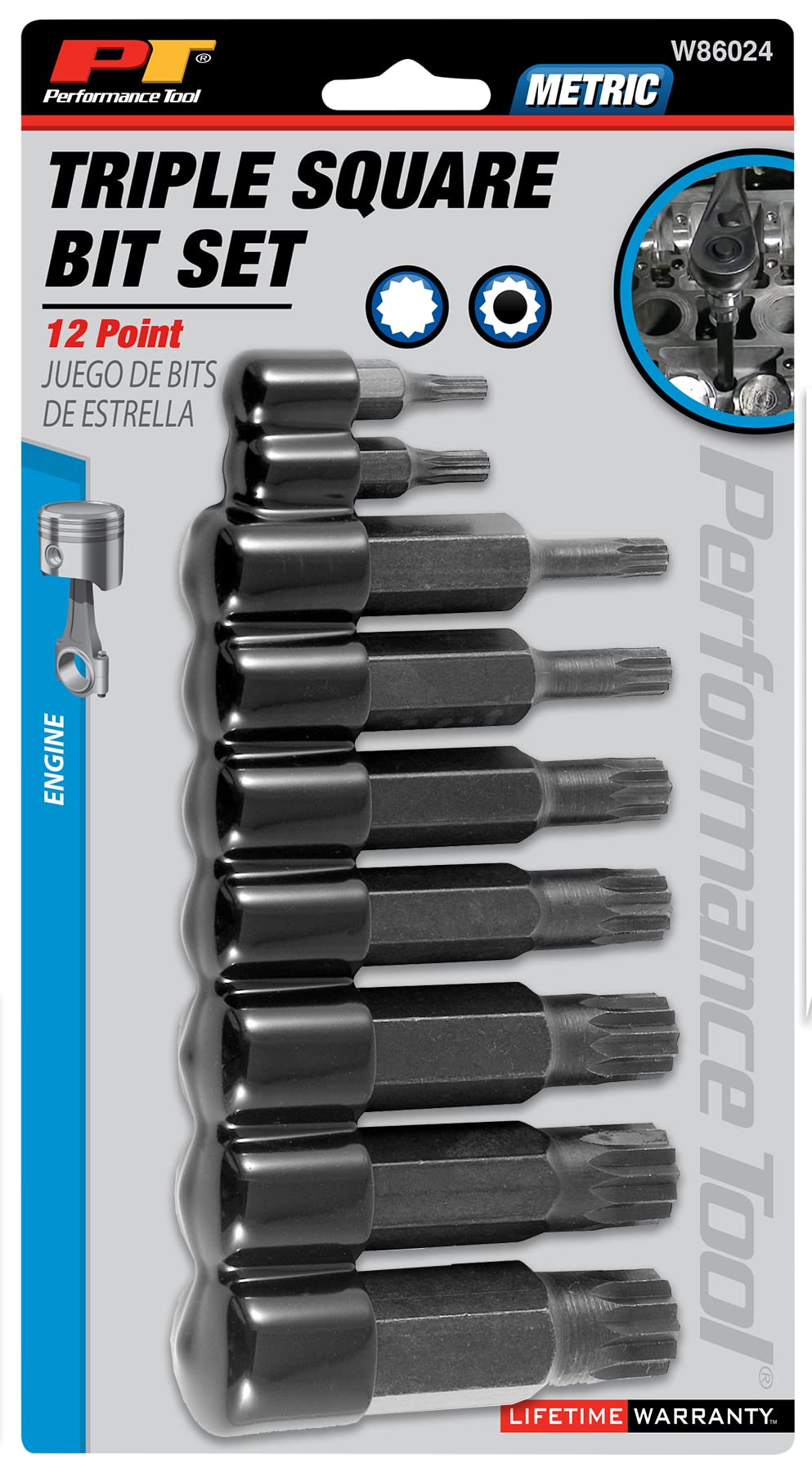 9 pc. Performance Tool Master Triple Square Bit Set - W86024