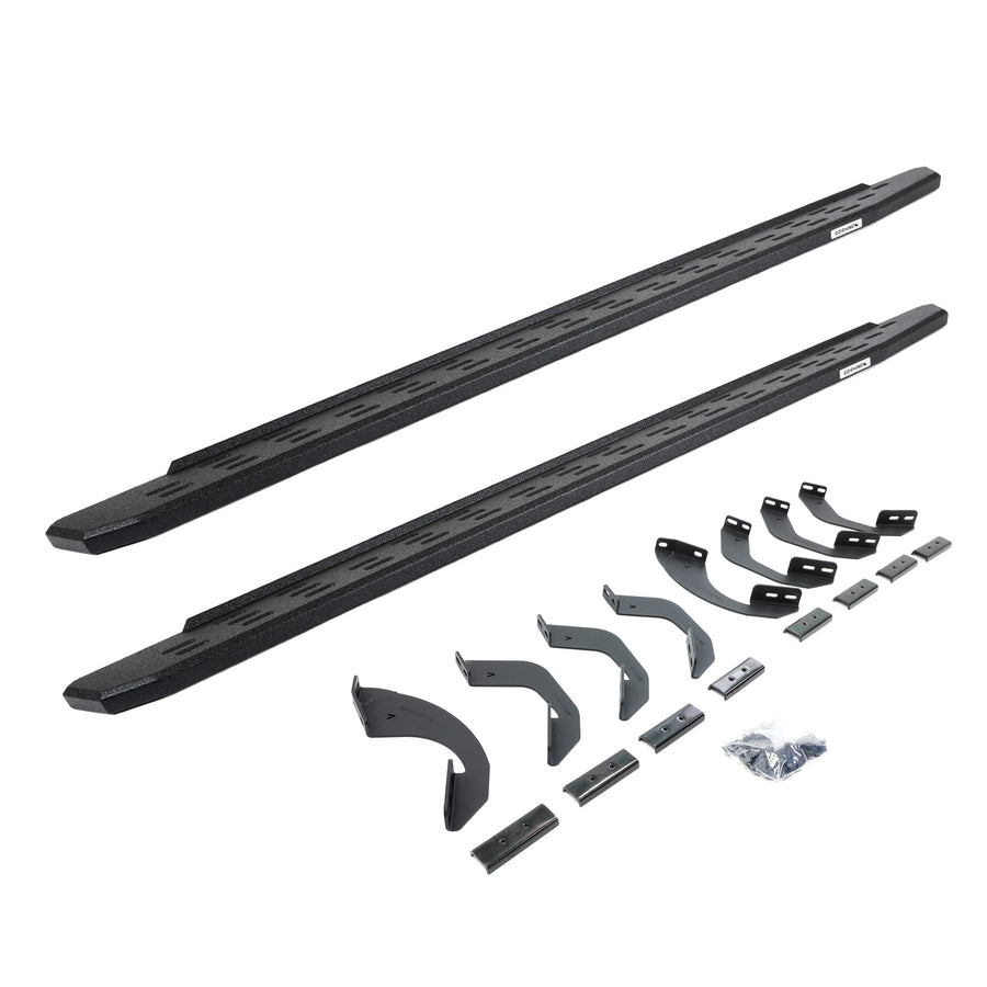 Go Rhino Running Boards & Brackets RB30 | Galvanized Steel, Protective Bedliner Coating | 69643687T | Fits 2022-2024 Toyota Tundra Crew Max Pickup