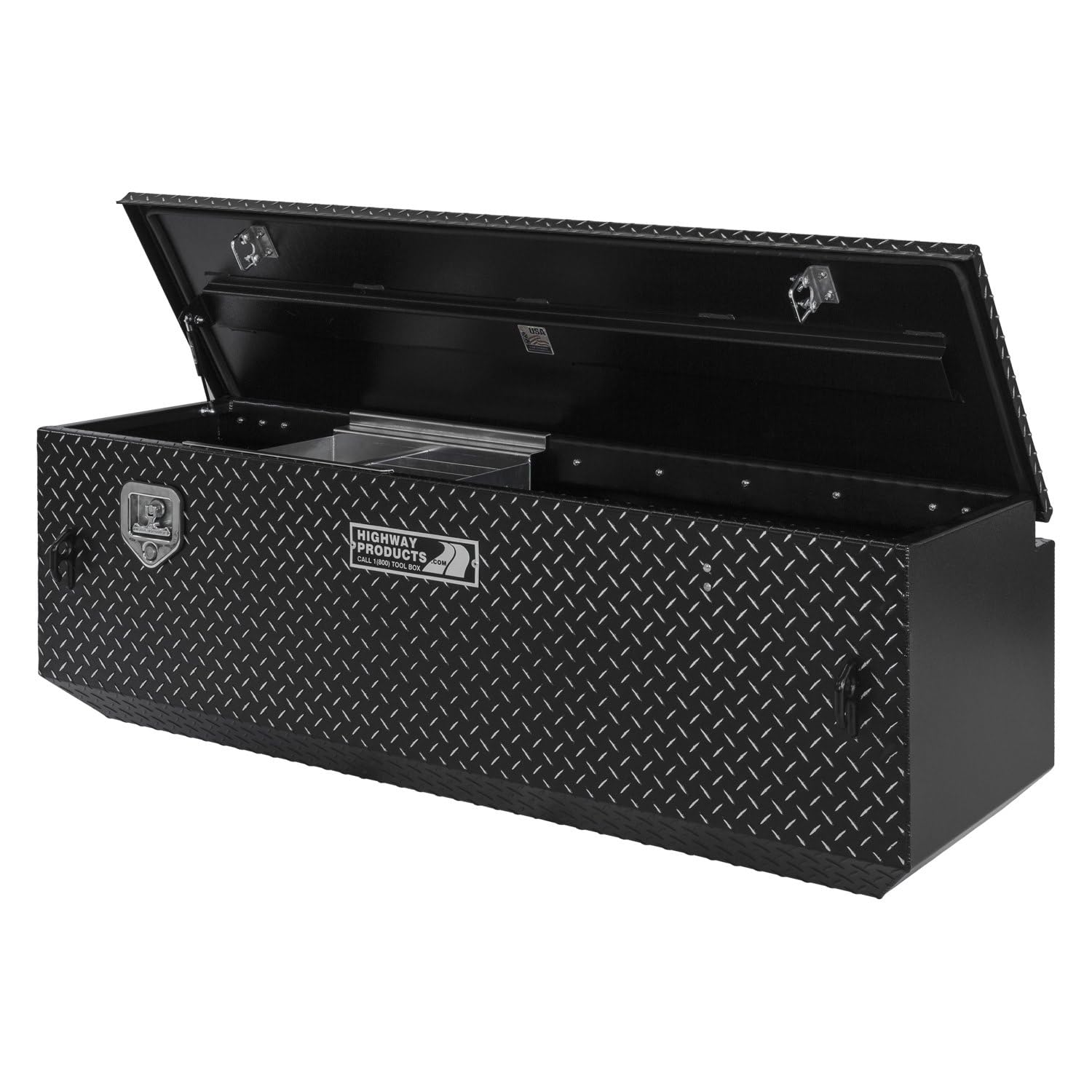 3022-004-BK62 Highway Products - Notched Single Lid 5th Wheel Tool Box with