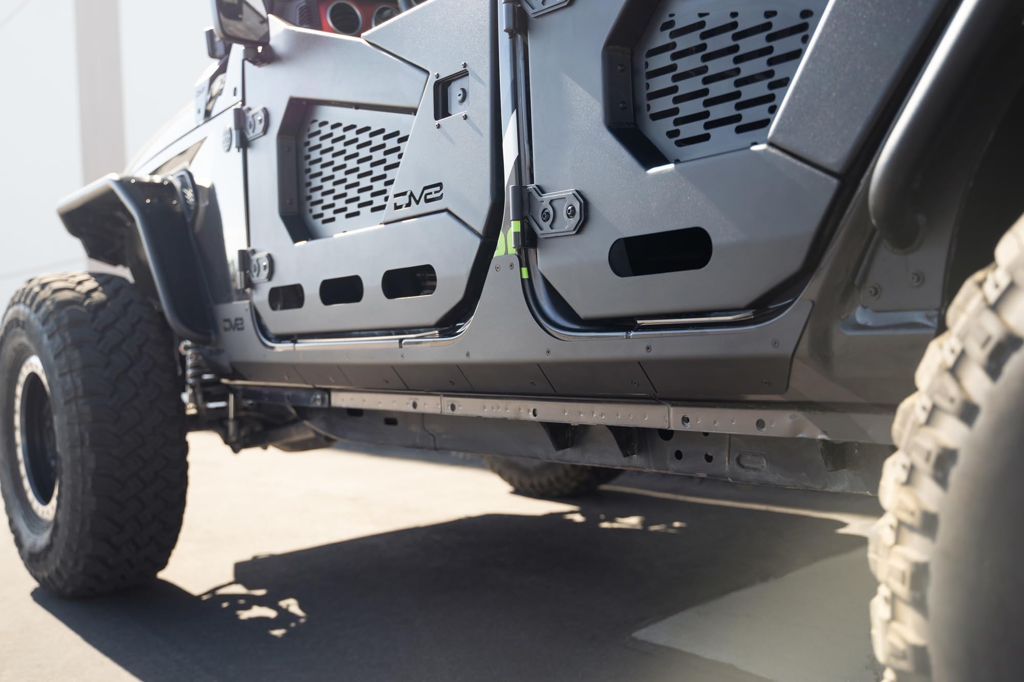 Rock Skins DV8 Offroad for The 2018-2025 Jeep Wrangler JL 4-Door | Protects Lower Body Panels from Rocks & Debris | Works with Aftermarket & Factory Fenders | Compatible with Most Sliders & Steps