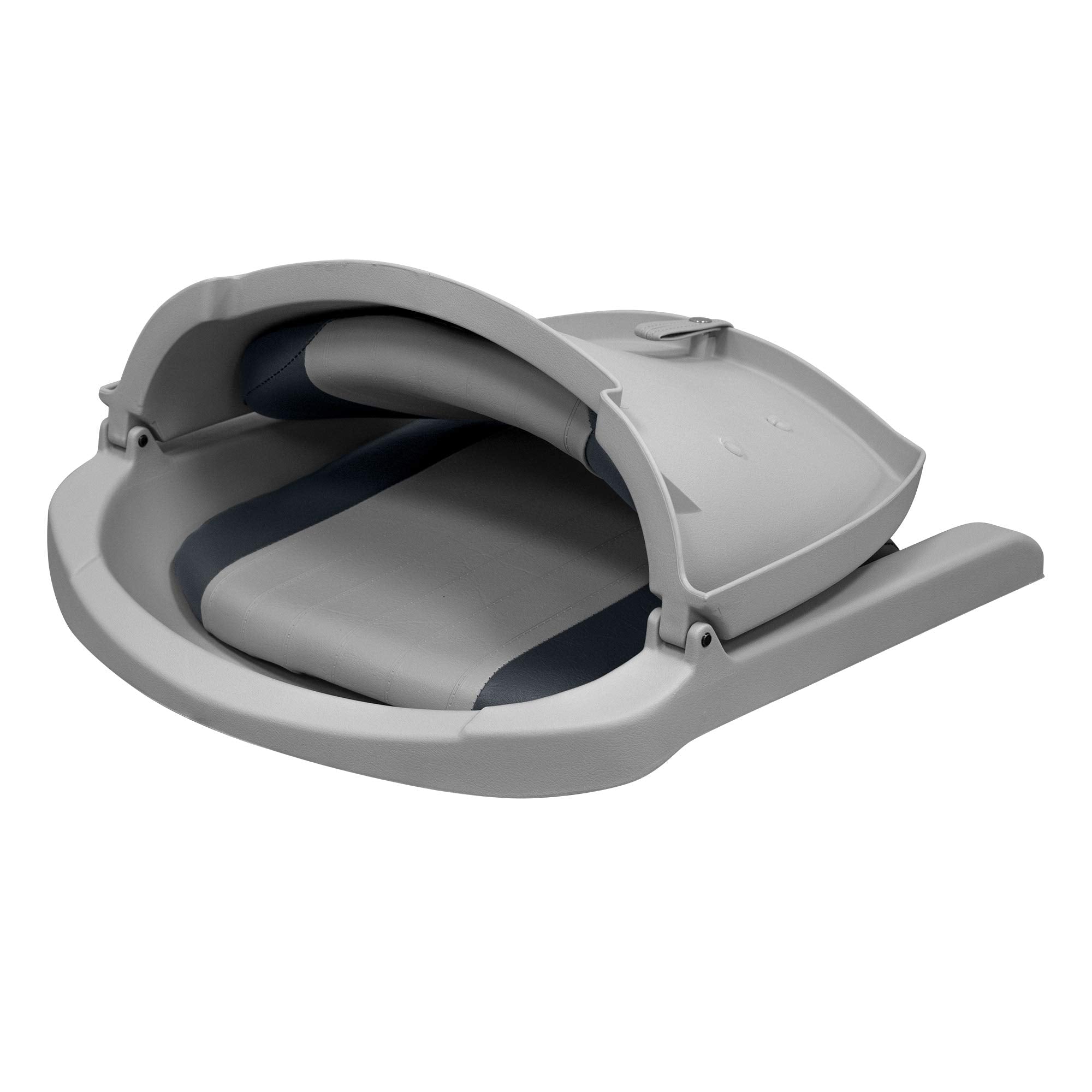 Molded Fishing Boat Seat Wise 8WD139LS-012 with Marine Grade Cushion Pads, Grey Shell, Grey/Charcoal Cushion