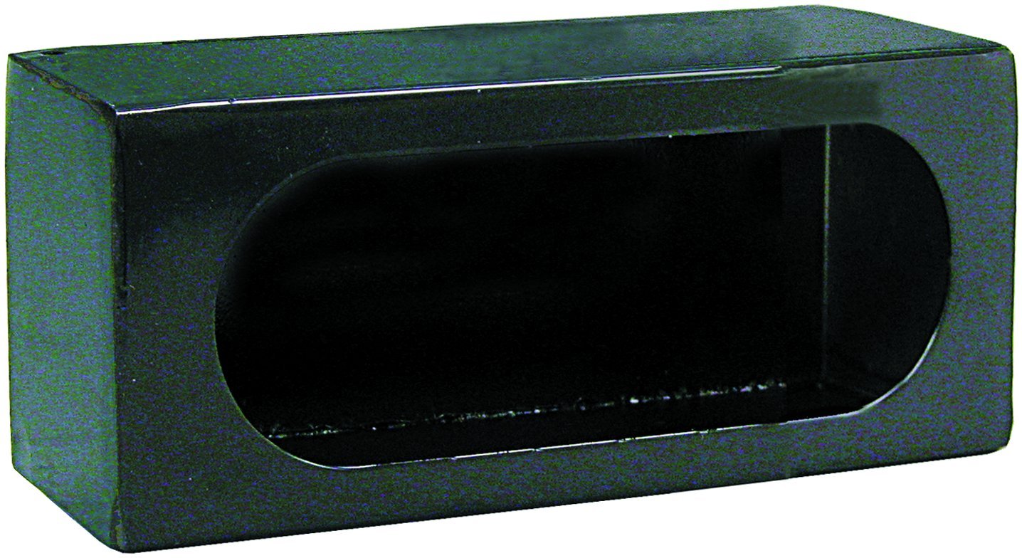 LB383 Buyers Products Single Oval Light Box, Black Powder Coat Steel, 6-Inch DOT Light Mount, 3 x 8 x 3 in, Truck, Trailer & Snow Plow Lighting