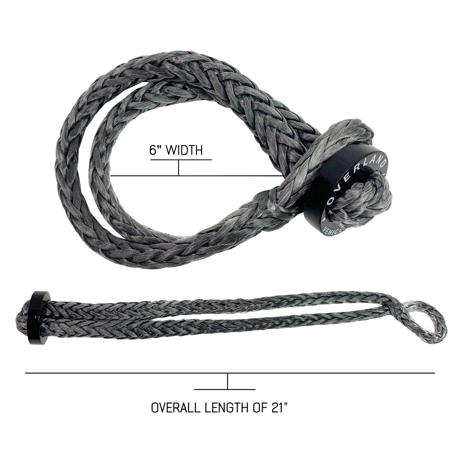 Soft Shackle Overland Vehicle Systems 5/8" 44,500 lb. with Collar - 22" with Storage Bag