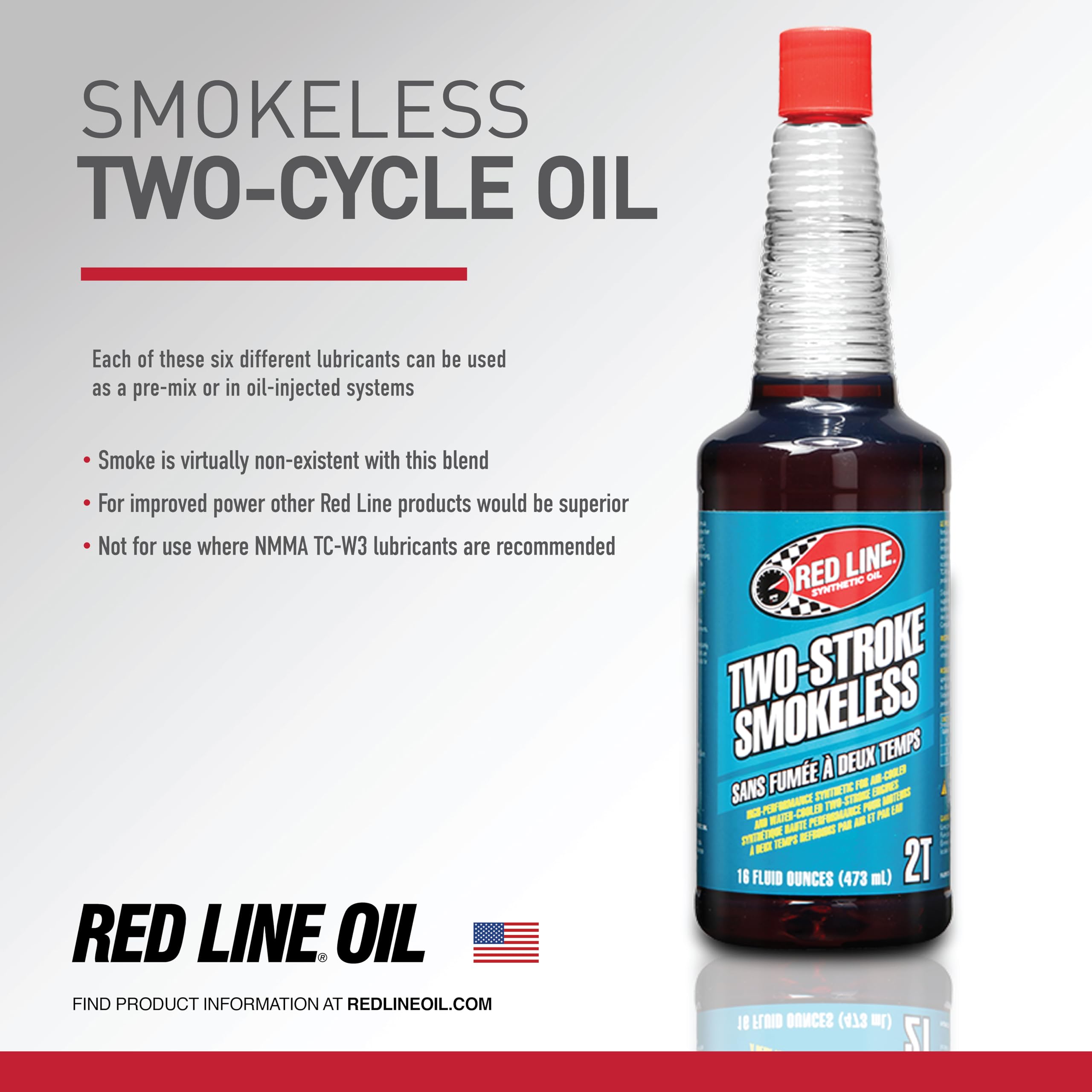 Two Cycle Oil Red Line Smokeless Synthetic - 16 Ounces