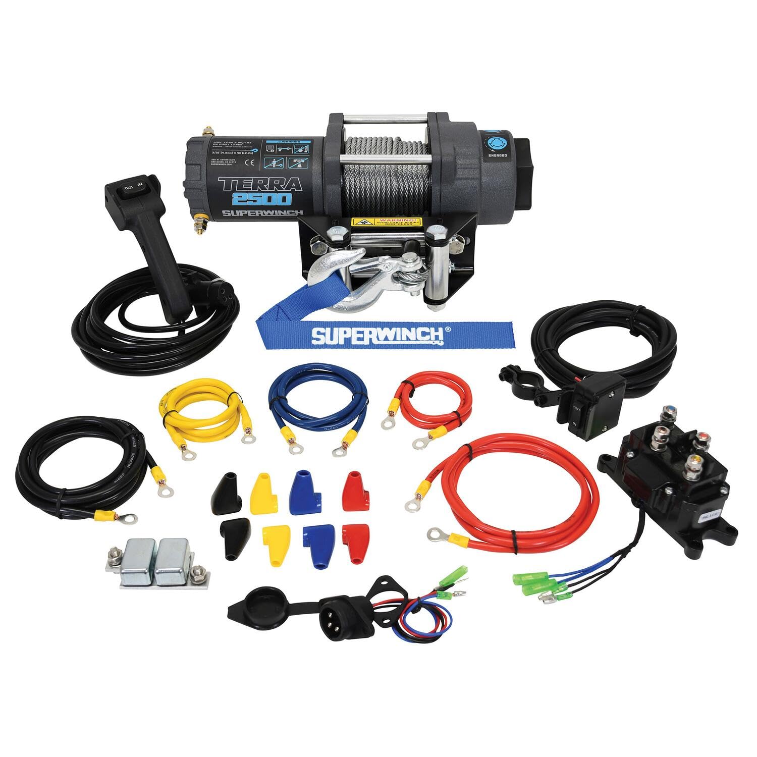 Winch Roller Fairlead 2500 lbs 40ft Steel Rope