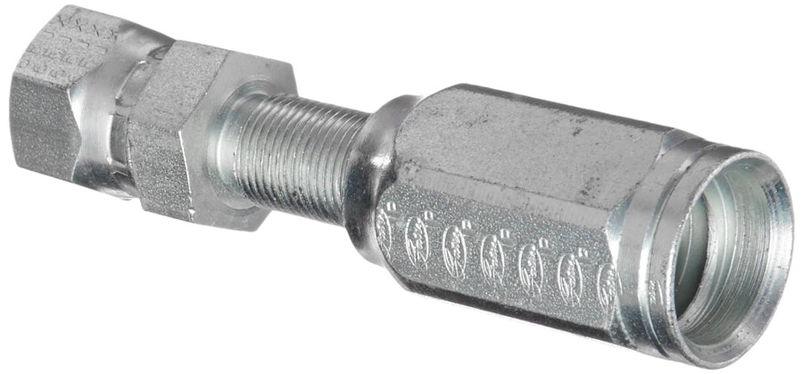 Gates Field Attachable Type T 6C1T-6RFJX for G1 Hose, 1 Wire, Female JIC 37 Flare Swivel, 3/8" ID