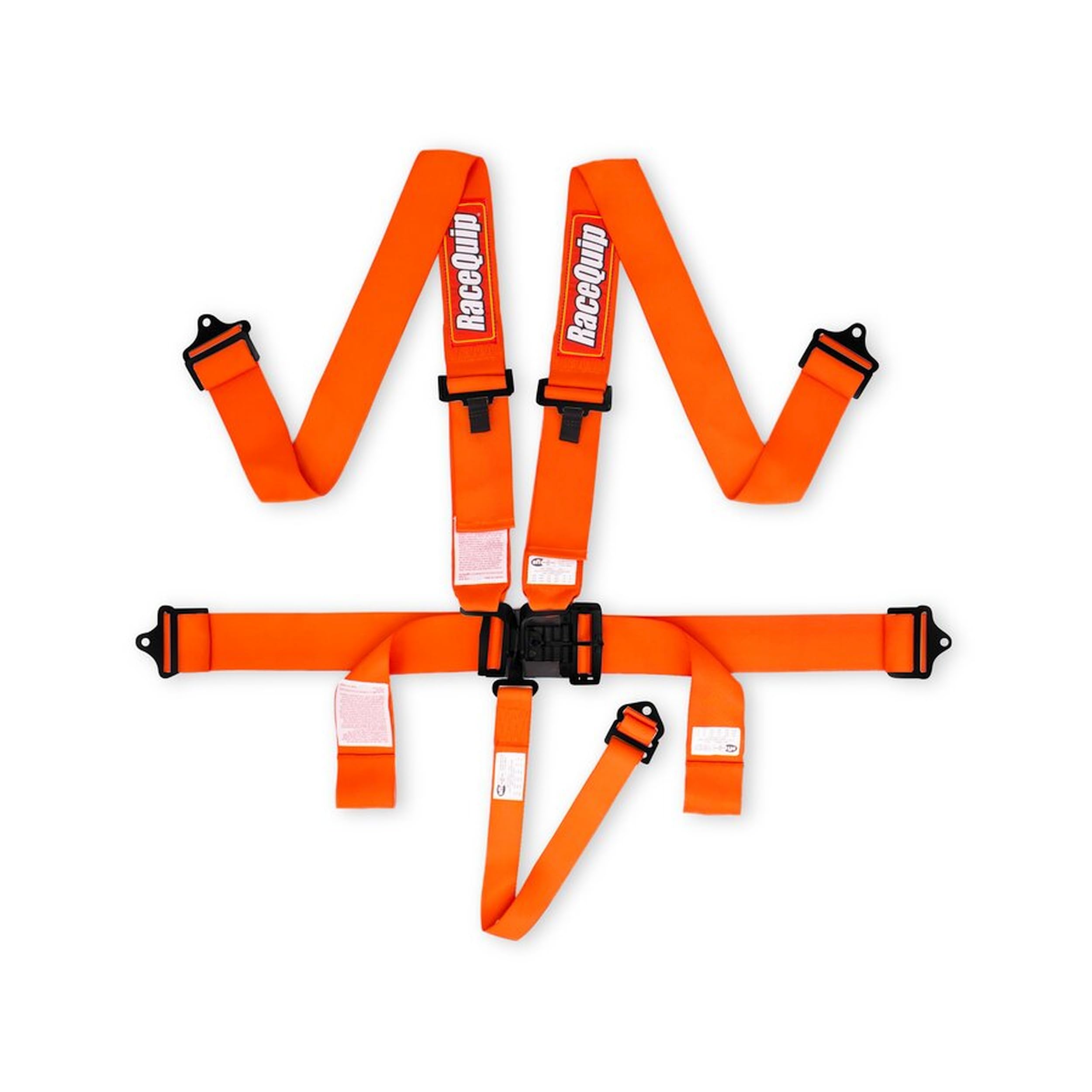 RaceQuip 5 Point Auto Racing Harness Set Latch And Link SFI 16.1 Orange 711041
