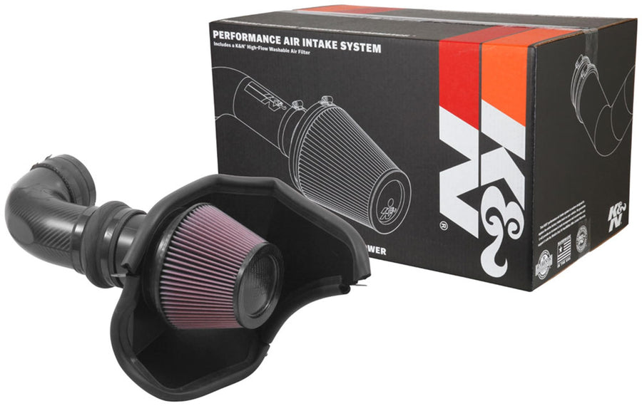 Cold Air Intake System K&N: High-Flow Air-Filter, Increase Performance & Horsepower: Compatible with 2016-2019 CADILLAC CTS-V, 63-3096