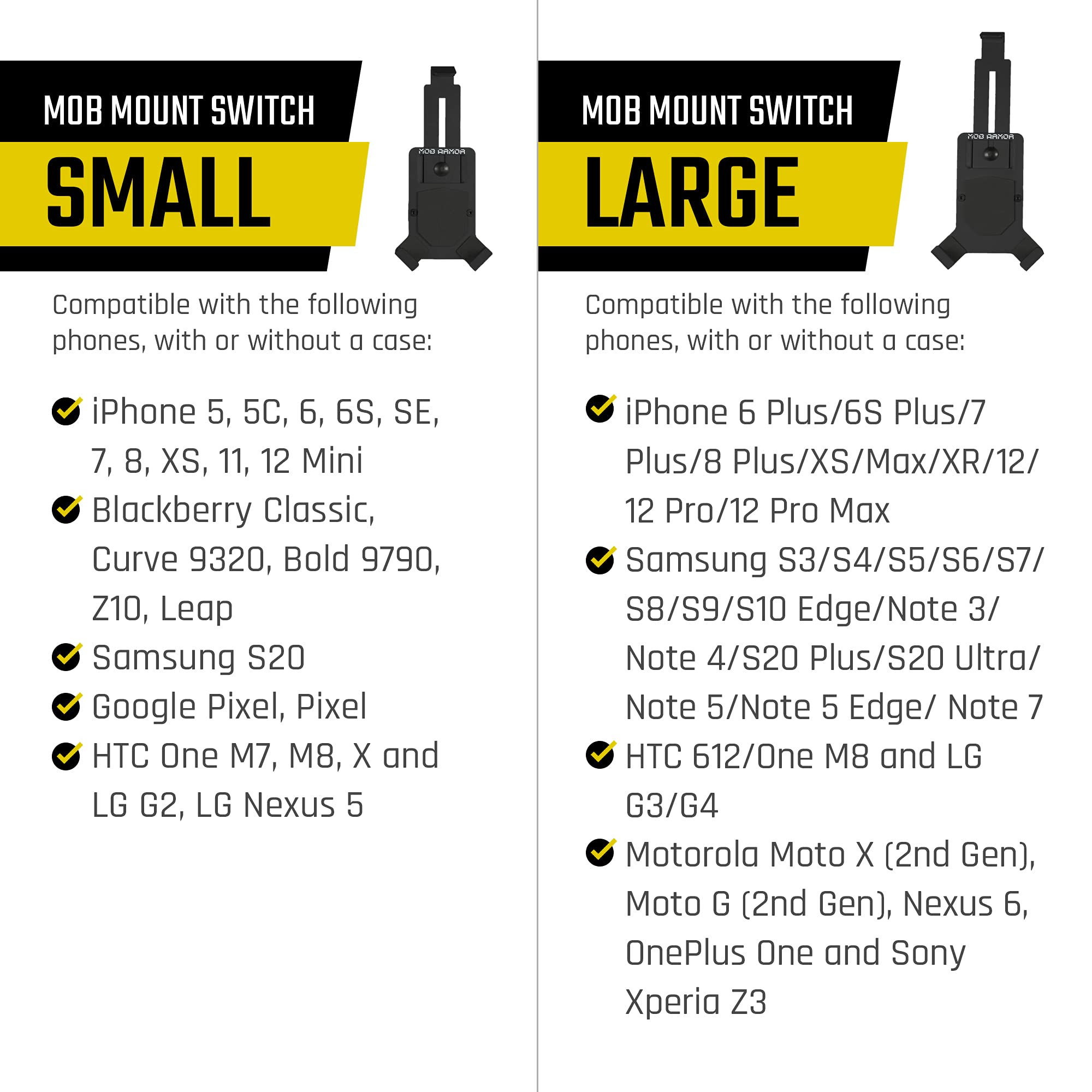 Heavy Duty Mob Armor Magnetic Phone Mount for Car - Universal Car Phone Holder for iPhone & Android, Strong Magnet for Off-Road & Commercial Vehicles, Cell Phone Car Accessories for Women & Men