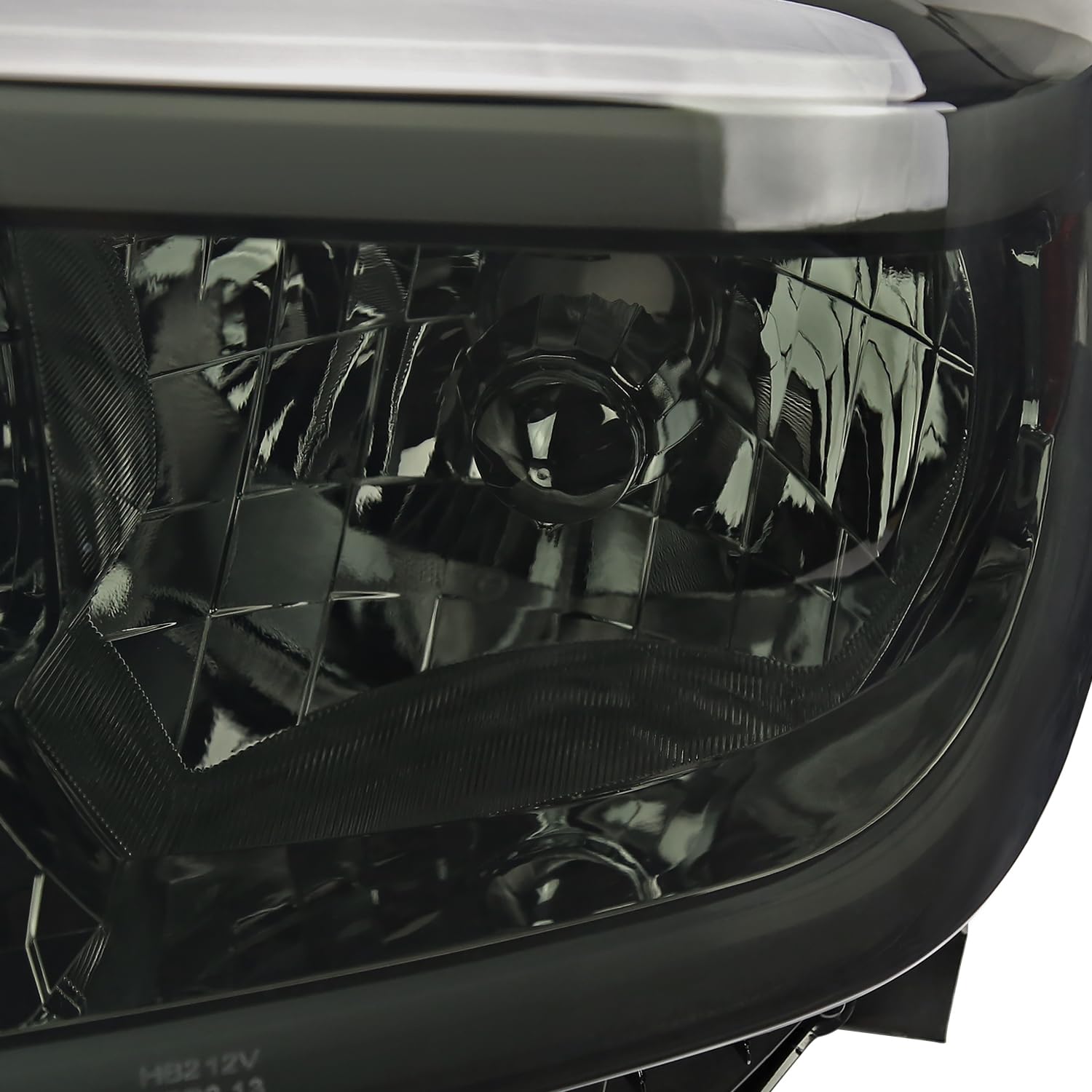 Smoke Spec-D Tuning Headlights w/LED Tube Compatible with 2014-2021 Toyota Tundra, Left + Right Pair Headlamp Assembly