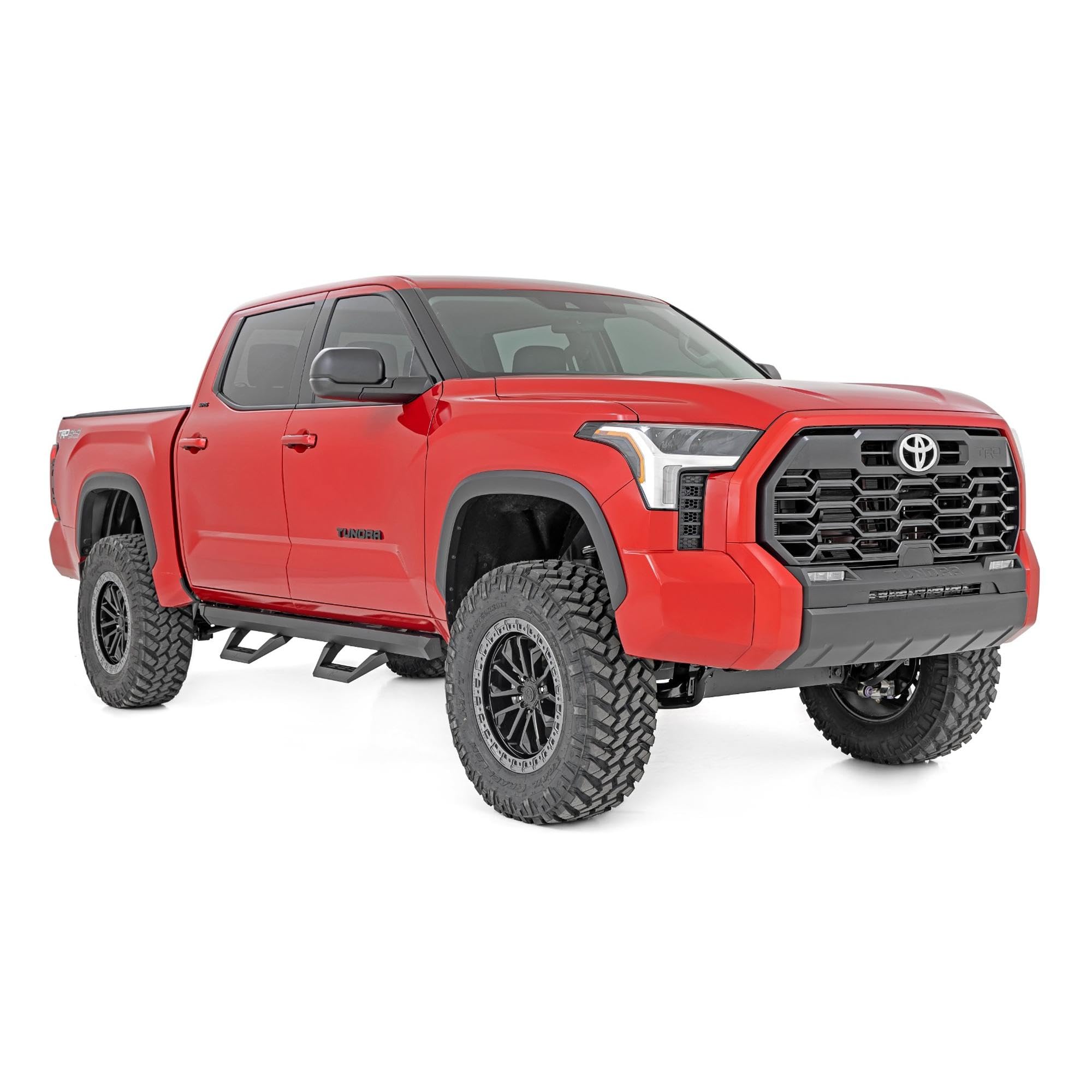 6 Inch Lift Kit Rough Country for Toyota Tundra (w/Auto Adjusting Headlights) (2022-2024) - Includes Strut Spacers & Shock Relocation Brackets