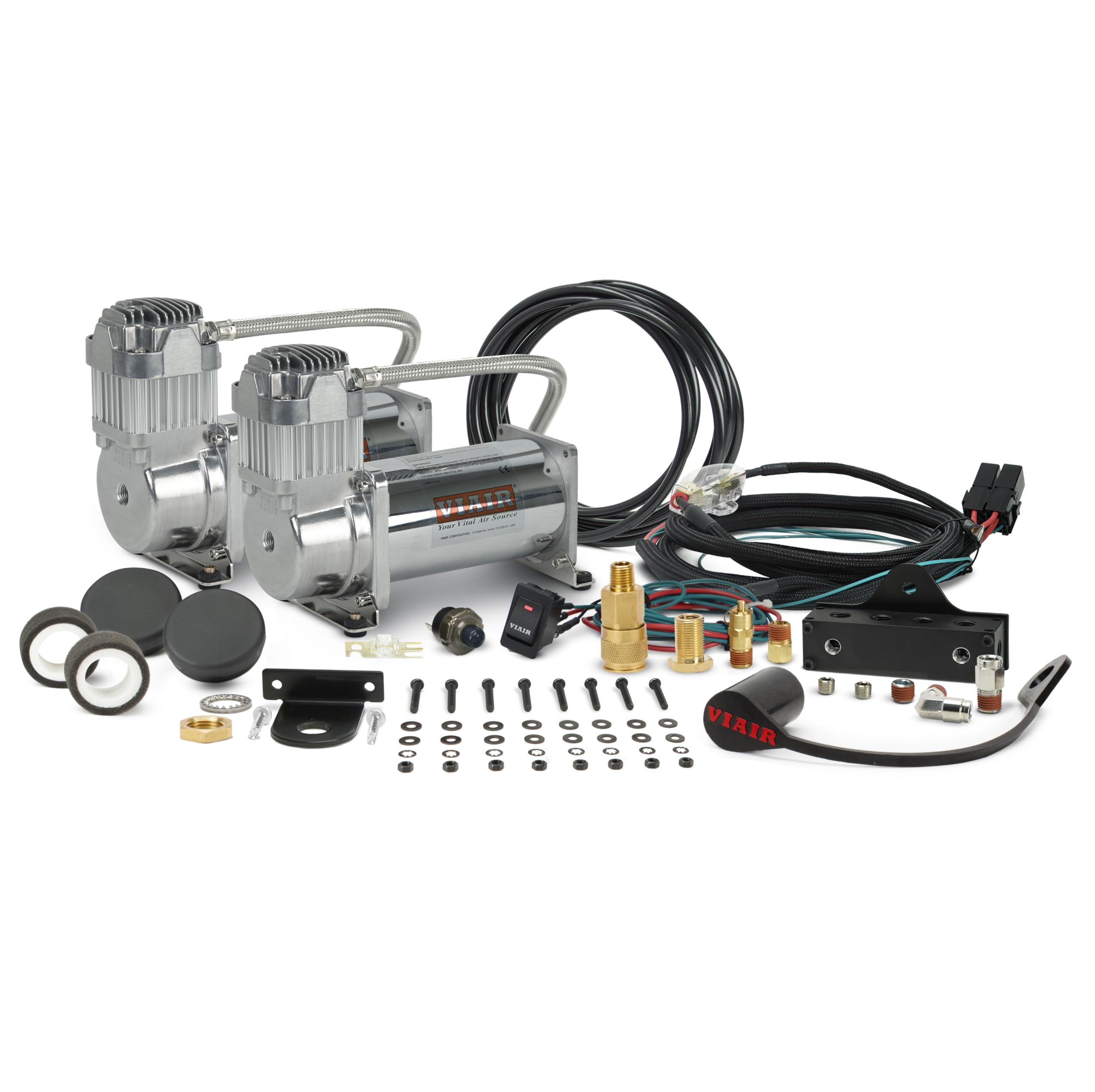 400 Dual Chrome Viair Mounted System (VMS), 150PSI