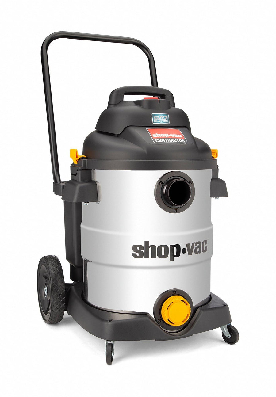 10 Gallon Shop-Vac Contractor Series Stainless Steel Wet/Dry Vacuum, 6.5 Peak HP, 1.5 Inch x 12 Ft Hose, 20 Ft Cord, Includes Nozzles And Filters, With SVX2 Motor Technology