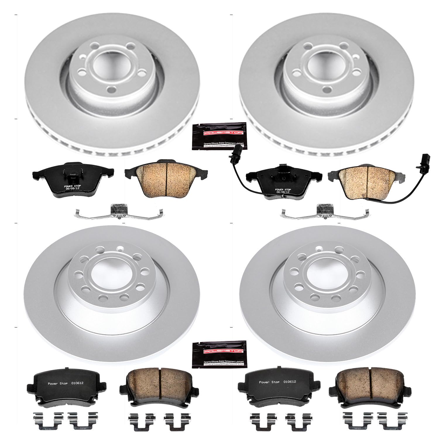 Power Stop Z23 Evolution Geomet Coated Brake Kit For Audi A6 2006-2011, Audi A6 Quattro 2005-2008 [Specific Model]