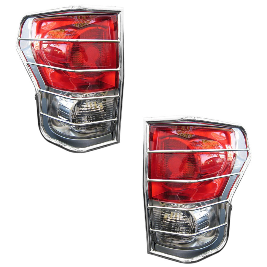Tail Light Guards Black Horse Stainless Steel Compatible with 2003-2009 Hummer H2-7GHU010SS