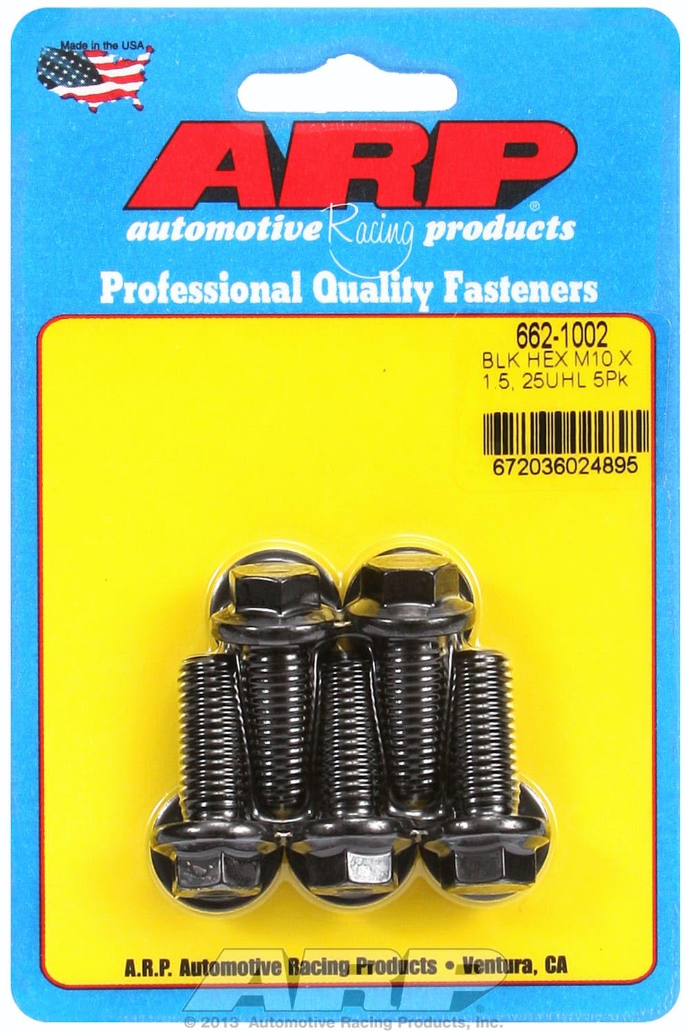 Hex ARP (662-1002) Oxide Bolt, Black