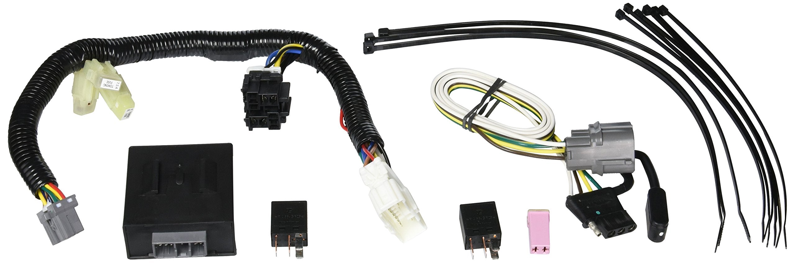 TEKONSHA T-One® Draw-Tite T-Connector Harness, 4-Way Flat, Compatible with Select Honda Pilot, Black