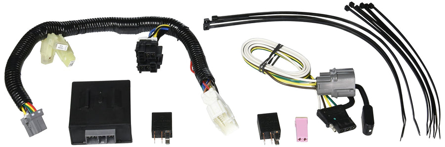 TEKONSHA T-One® Draw-Tite T-Connector Harness, 4-Way Flat, Compatible with Select Honda Pilot, Black