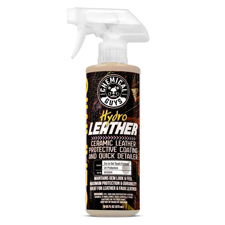Chemical Guys HydroLeather SPI22916 Ceramic Leather Protective Coating for Car Interiors, Furniture, Apparel, Boots, and More (Works on Natural, Synthetic, Pleather, Faux Leather and More) (16 fl oz)