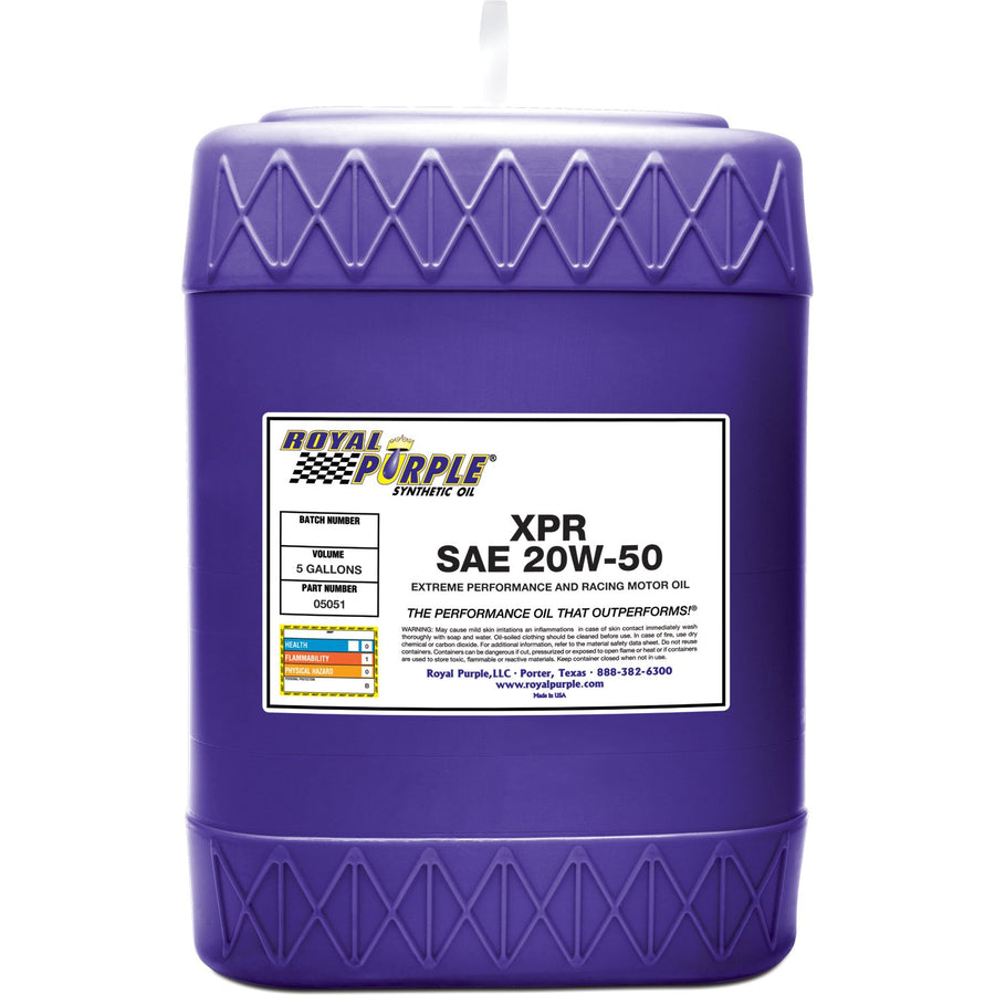 XPR 20W-50 Royal Purple Ultra-Light Extreme Performance Synthetic Racing Motor Oil - 5 Gallon
