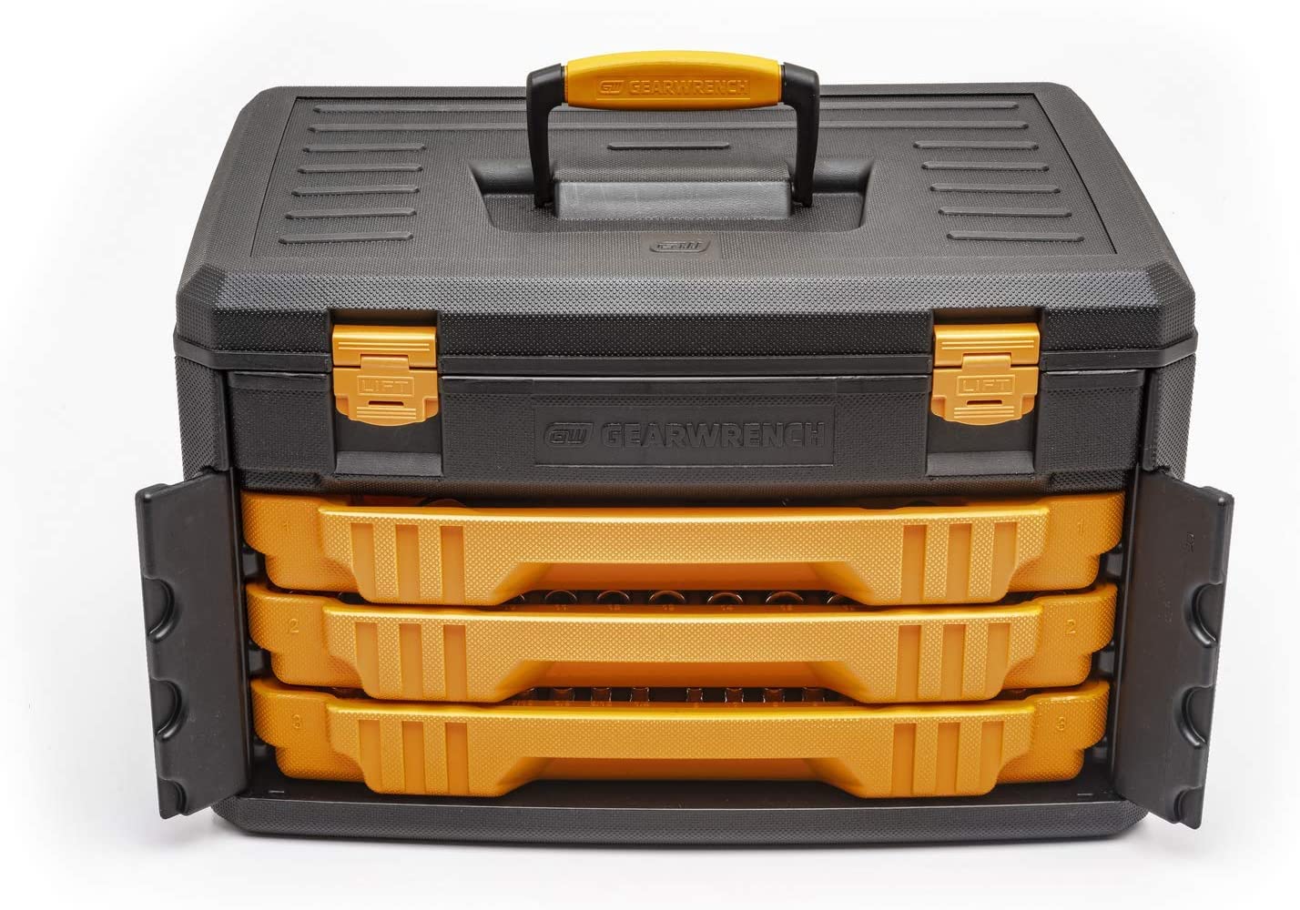12 Pt. GEARWRENCH Mechanics Tool Set in 3 Drawer Storage Box - 80972 243 Pc.