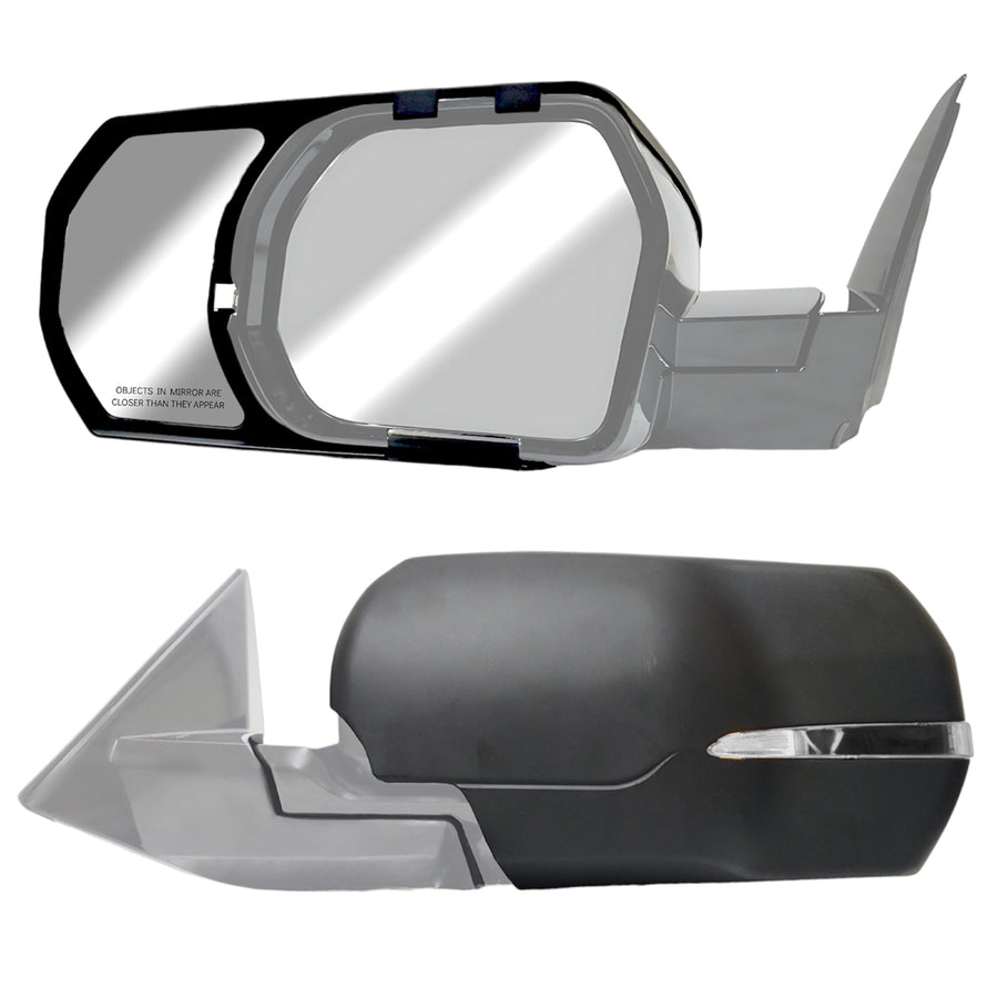 K SOURCE 81310 Snap & Zap Custom Fit Towing Mirror for 2022 up Tundra, 2023 up Sequoia, Patented
